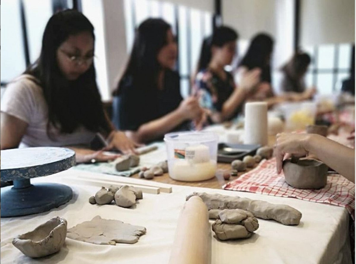 Suasana pottery workshop yang dibawakan Jocelyn pada Nerikomi Marble Class.